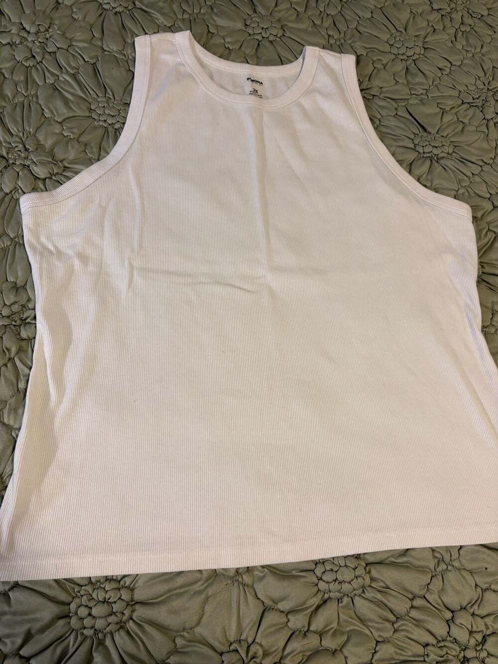 Sonoma Goods For Life Ribbed Tank Top Size 2X White